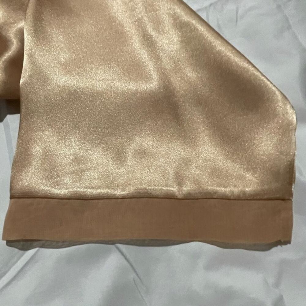 Oscar de la Renta Pink Label Satin Lounge Top - Women’s L - Champagne – EUC - Picture 6 of 9